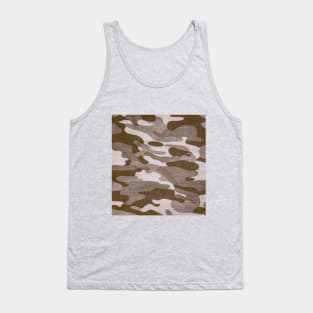 Brown Camouflage Tank Top